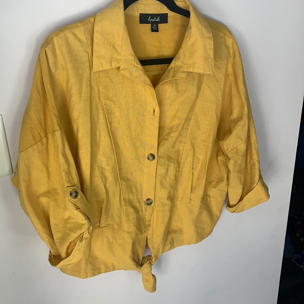 Yellow crop top